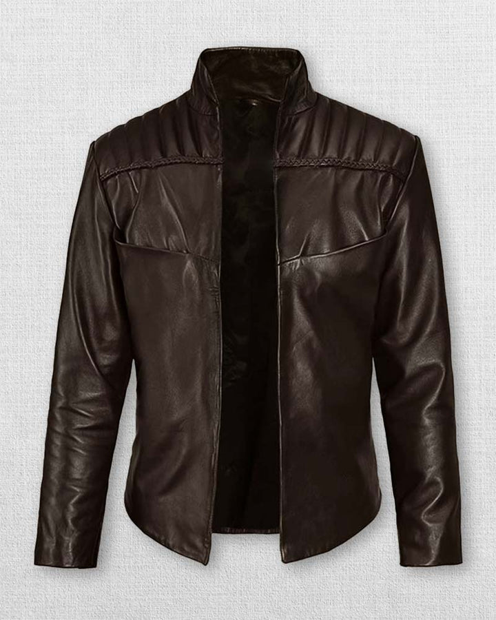 Premium quality leather jacket with a vintage design