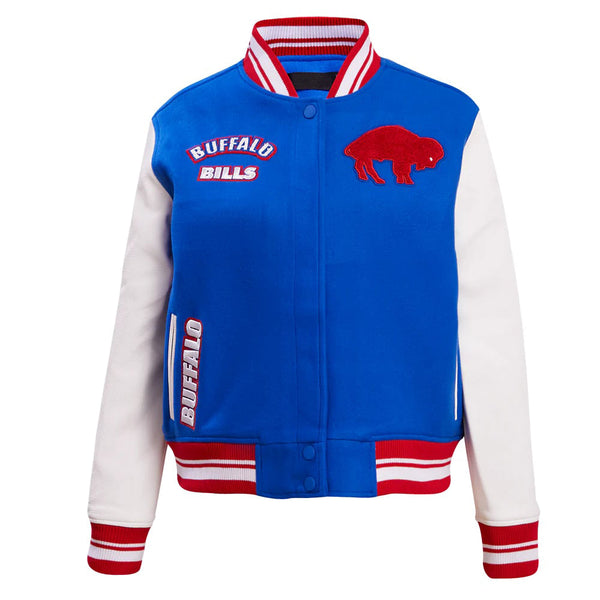 Buffalo Bills retro women's varsity jacket in ribbed wool
