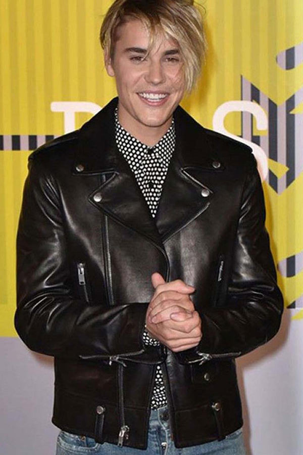 Justin Bieber stylish leather jacket for men in USA