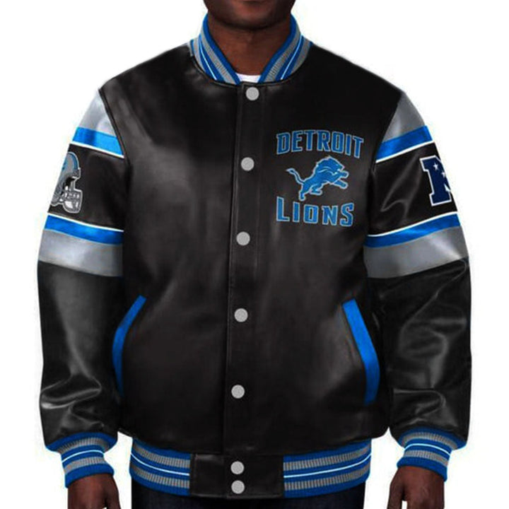 Detroit Lions fan jacket leather for men and women