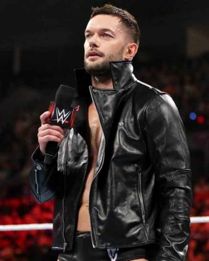 Authentic WWE Finn Balor Black Leather Jacket for Men in United State Market
