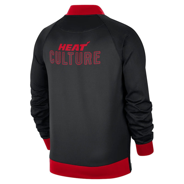 Back view NBA Miami Heat Men's Black City Edition Showtime Full-Zip Jacket