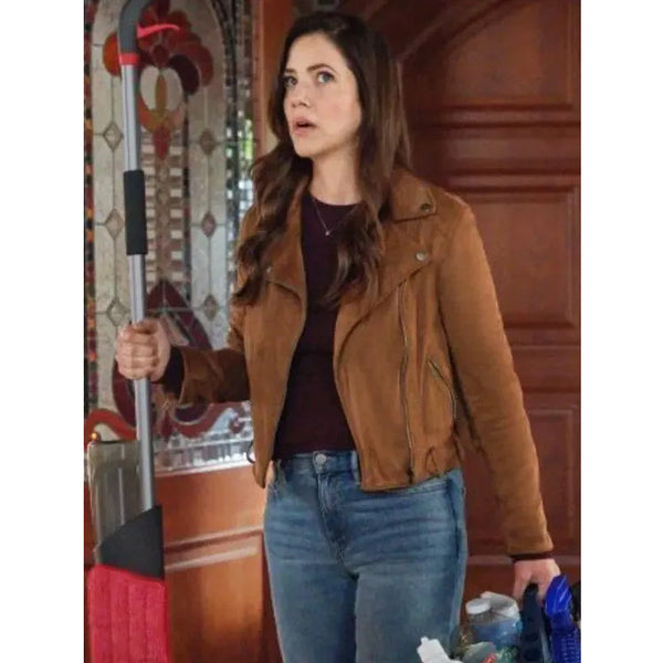 3 Bed 2 Bath 1 Ghost Julie Gonzalo Brown Leather Jacket