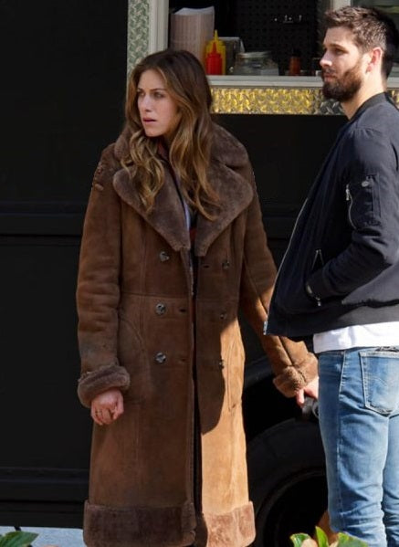 TJS Murphy Mason shearling coat in a rich dark color in USA