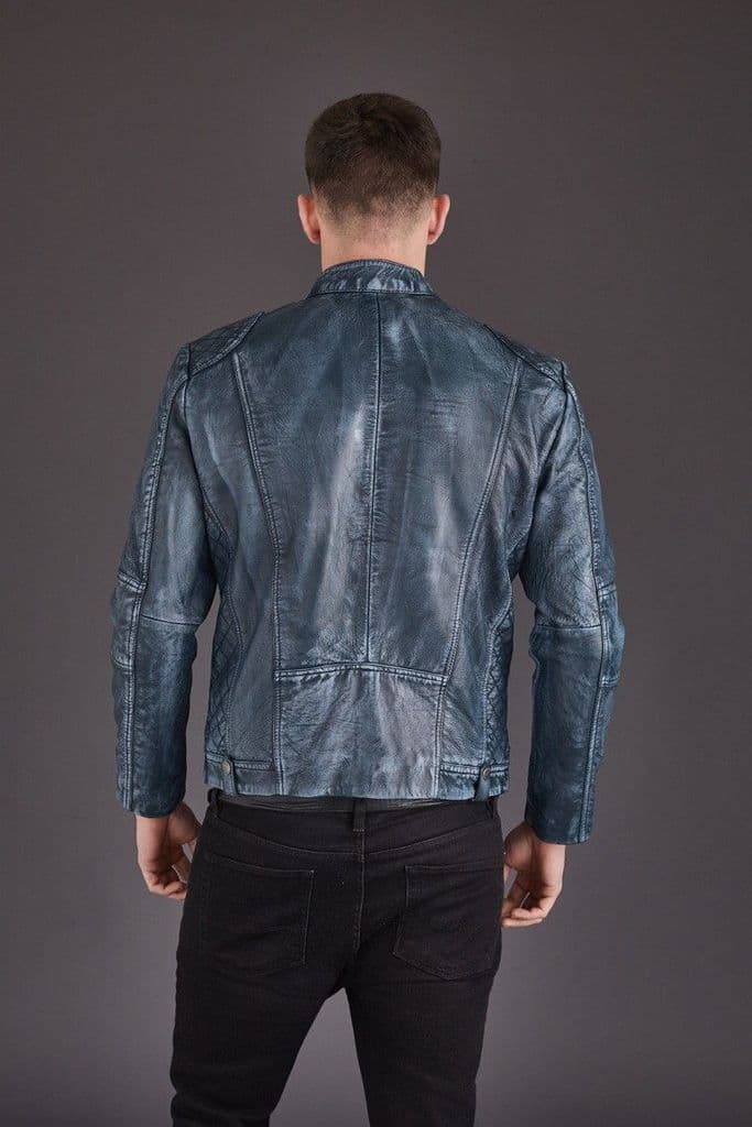 Blue Vintage Biker Style premium for men