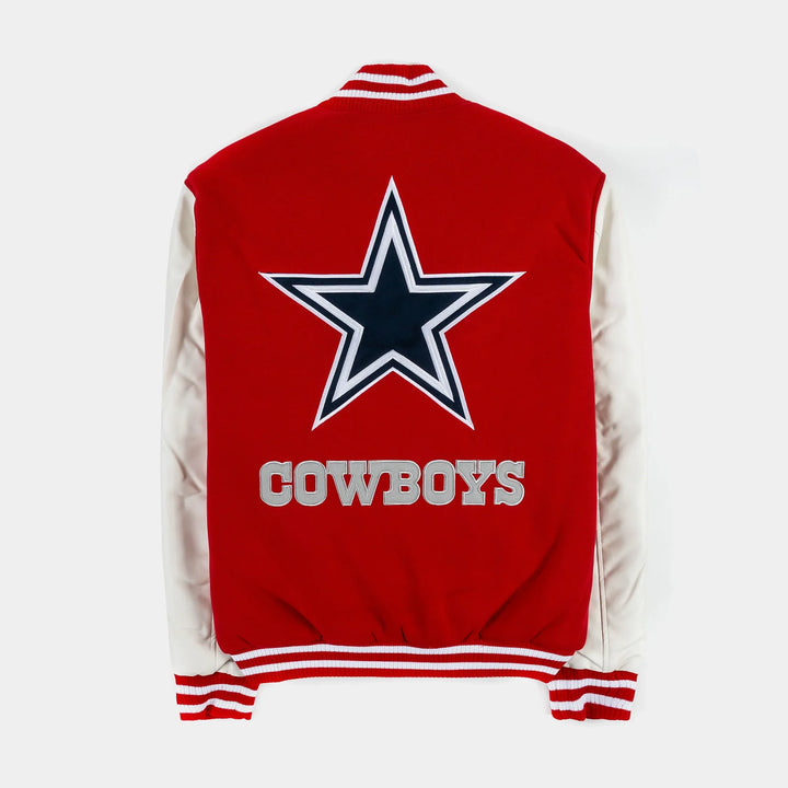 Cowboys varsity jacket navy and white

