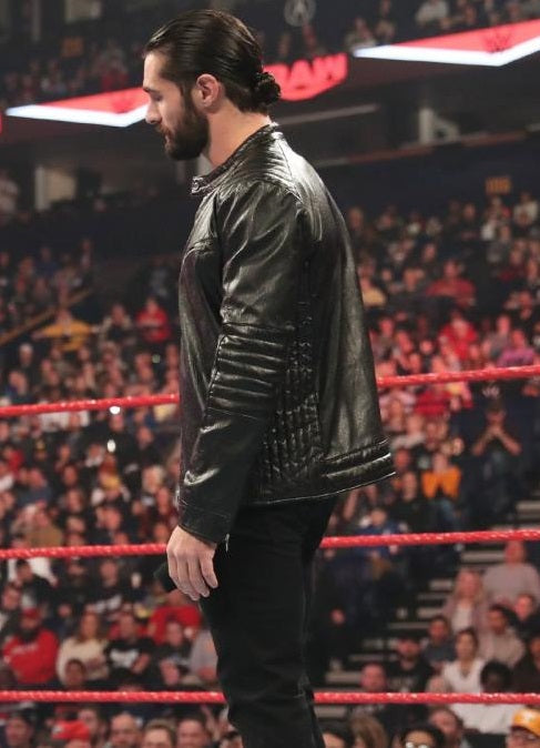 Seth Rollins Black Leather Jacket Inspired by WWE Superstar in American Market