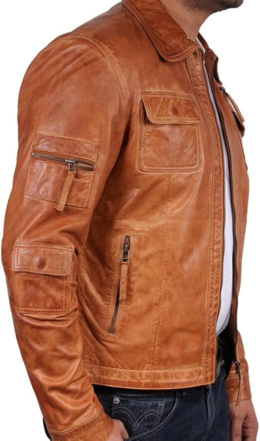 Brown Vintage leather Jacket