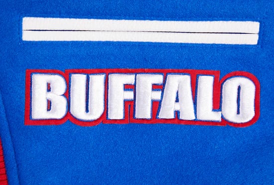 Buffalo Bills women's wool jacket with ribbed cuffs and hem
