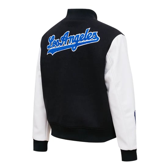 Women’s varsity jacket with Los Angeles Dodgers logo in wool in USA