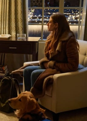 TJS shearling coat in dark color, designed for comfort and style in United State Market