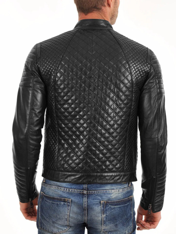 Stylish genuine NAPPA leather jacket for a rugged look