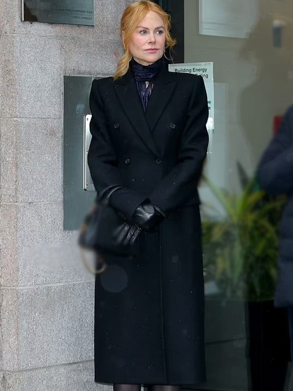 2024 "Babygirl" Nicole Kidman black coat look in American style