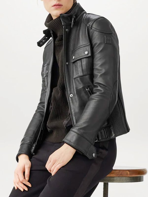 Men's Black Fashion Leather Jacket
