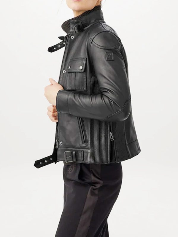 Stylish black leather jacket for men