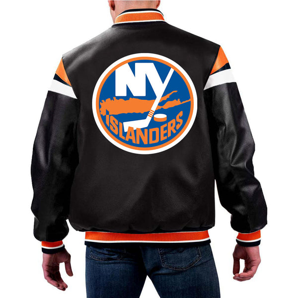 NHL New York Islanders Leather Jacket by TJS in USA