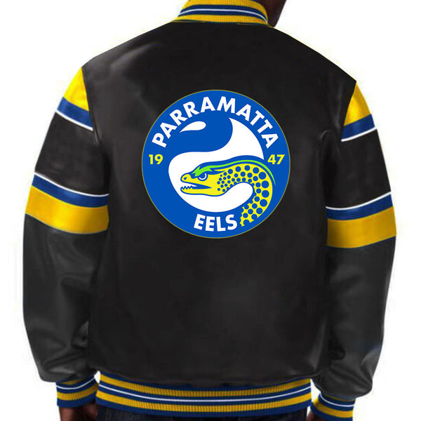 Parramatta Eels NRL leather jacket in USA