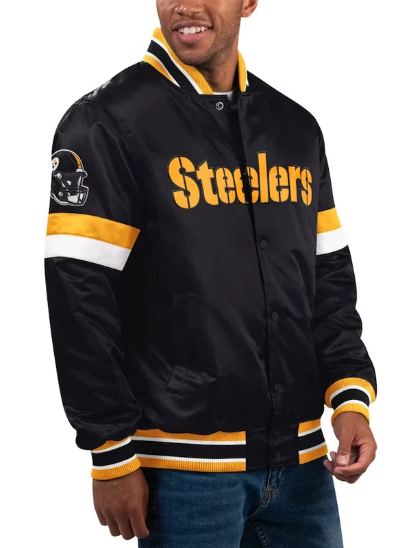 NFL Pittsburgh Steelers jacket for men and women front view in USA