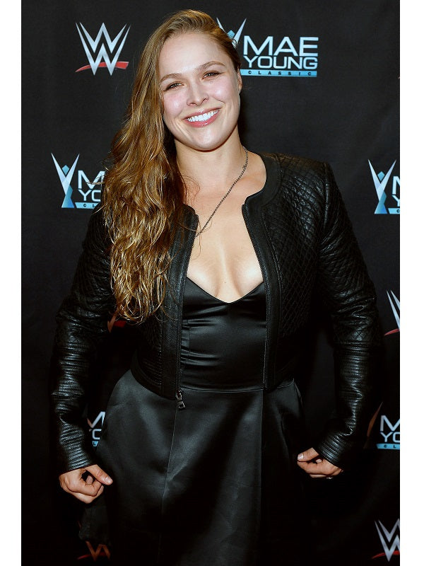 Ronda Rousey Stylish Quilted Jacket
