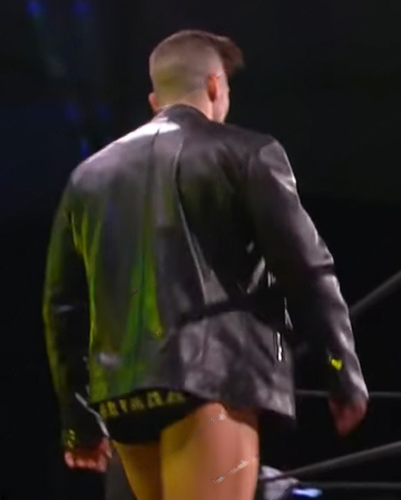 Real leather AEW black jacket

