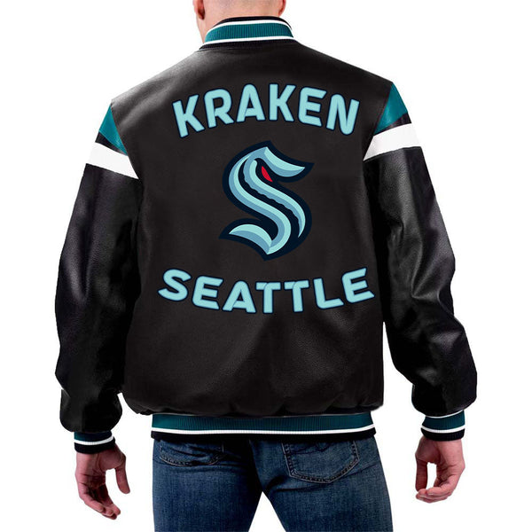 NHL Seattle Kraken Leather Jacket by TJS in USA