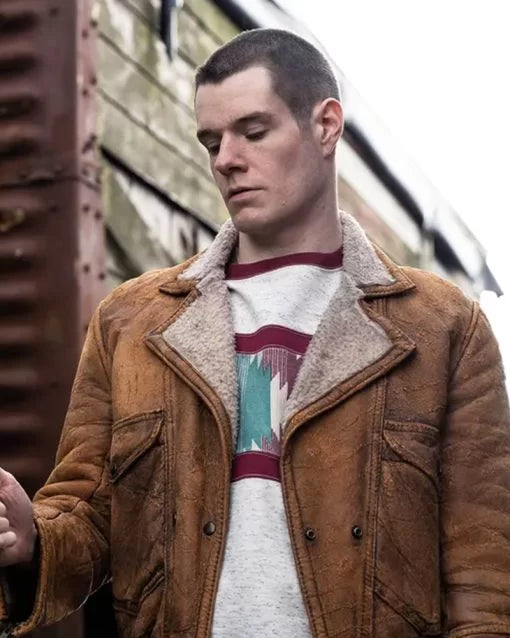 Stylish brown jacket worn by Adam Groff