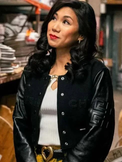 The Equalizer Liza Lapira stylish black bomber jacket in USA