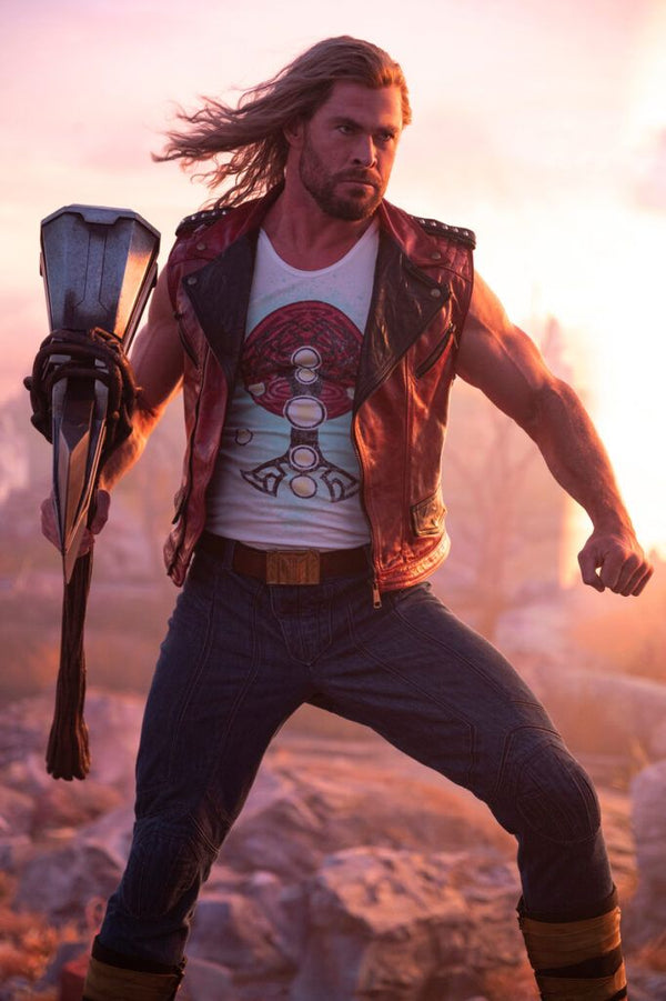 Chris Hemsworth's Thor Love and Thunder Leather Vest in USA market