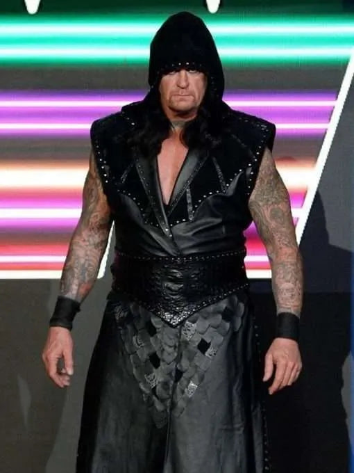 WWE Raw The Undertaker Leather Vest Coat