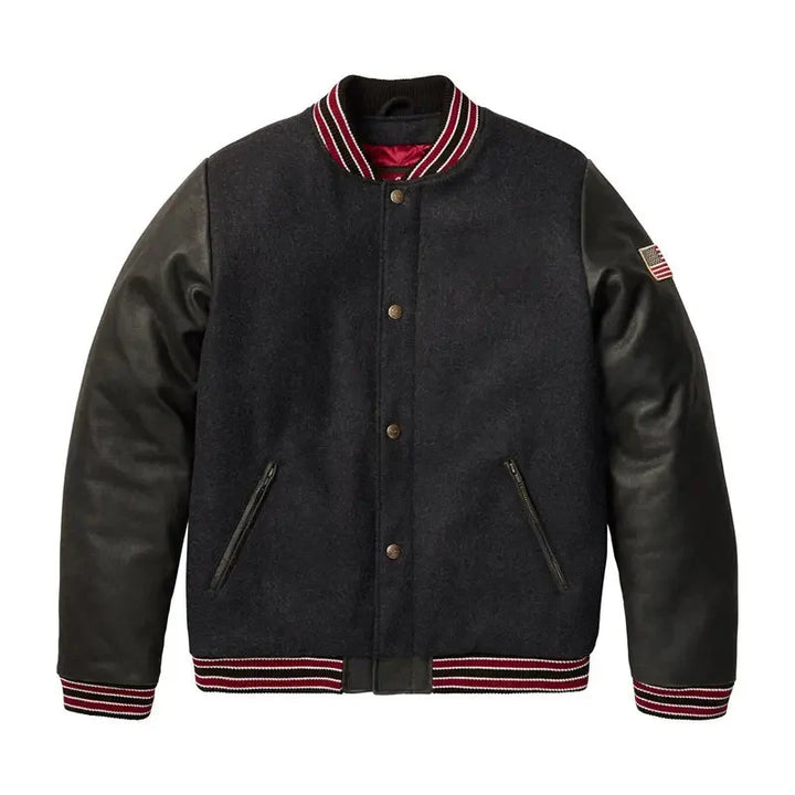 Stylish men's premium varsity jacket in USA style