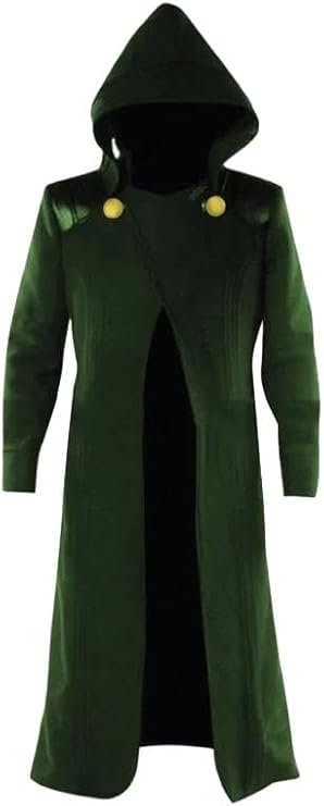 Shop Cotton Hooded Coat Dr Green Cloak Cosplay Costume