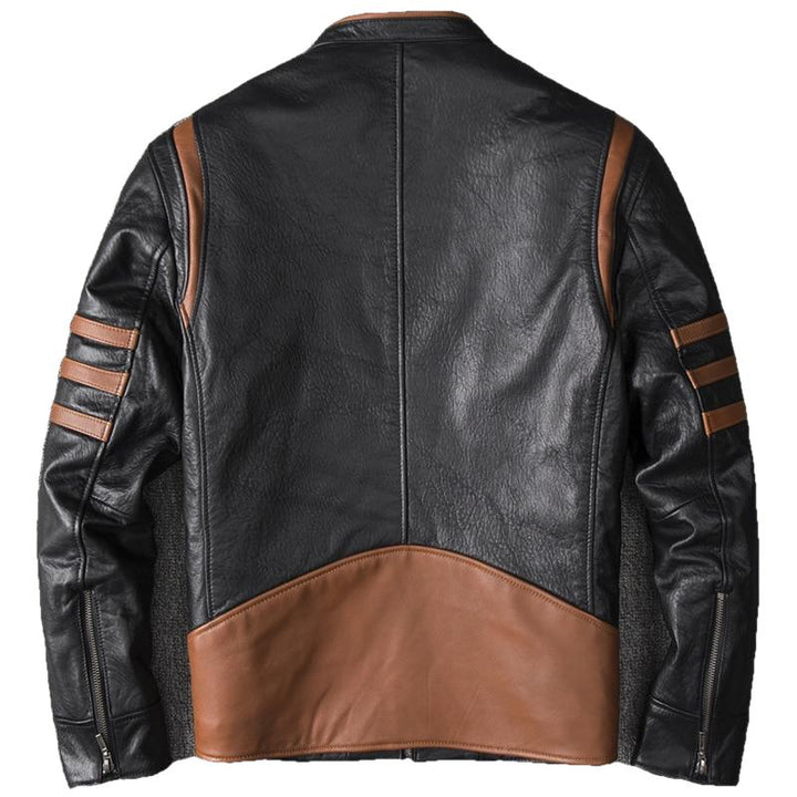 Back View WOLVERINE THEMED MEN'S GENUINE LEATHER JACKET