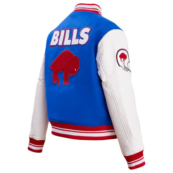 NFL Buffalo Bills classic women's jacket in vibrant blue and red
