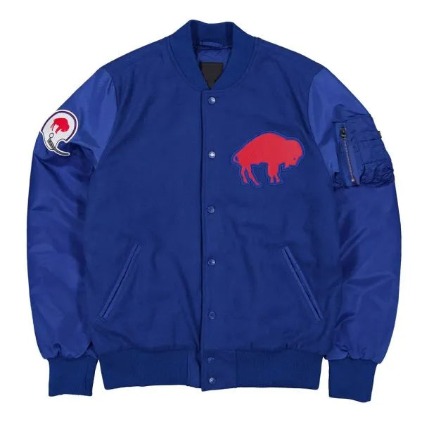 Front View Buffalo Bills Ma 1 Varsity Jacket