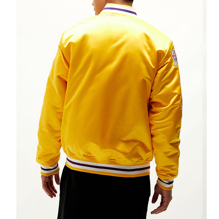 champ-city-la-lakers-yellow-satin-jacket back view