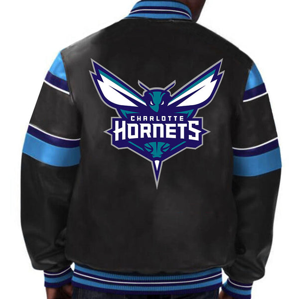 NBA Charlotte Hornets Leather Jacket For Men and Women