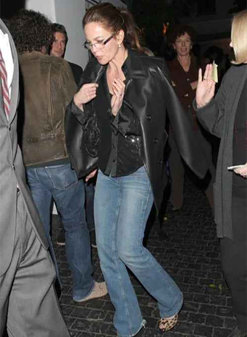 Fashion-forward leather jacket as seen on Diane Lane in German market