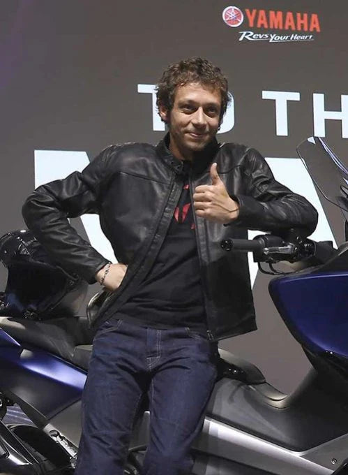 Shop VALENTINO ROSSI LEATHER JACKET