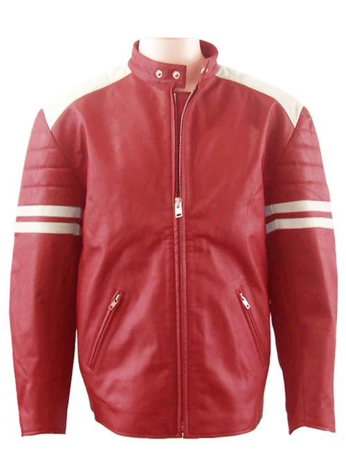 Red leather jacket
