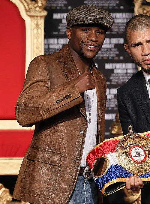 Floyd Mayweather leather blazer