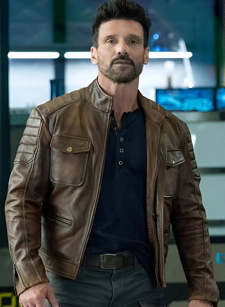 Frank Grillo Boss Level leather jacket in US