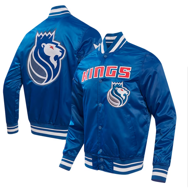 NBA Men's Sacramento Kings Blue 202324 City Edition Satin Full-Snap Jacket