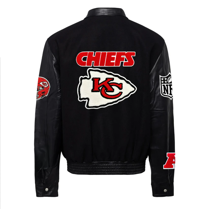 KANSAS CITY CHIEFS WOOL & LEATHER JACKET