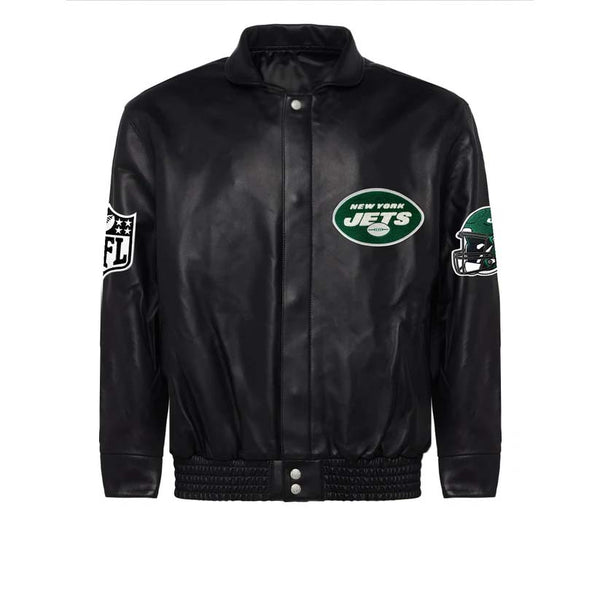 Shop NEW YORK JETS FULL LEATHER JACKET