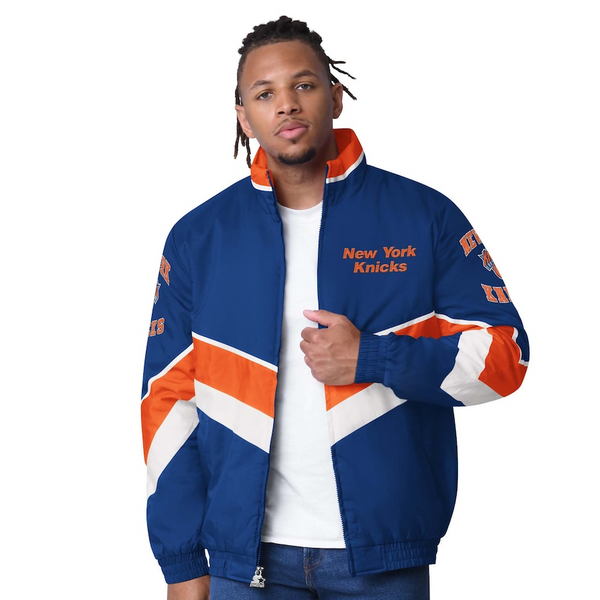 Shop New York Knicks Captain Oxford Full-Zip Jacket