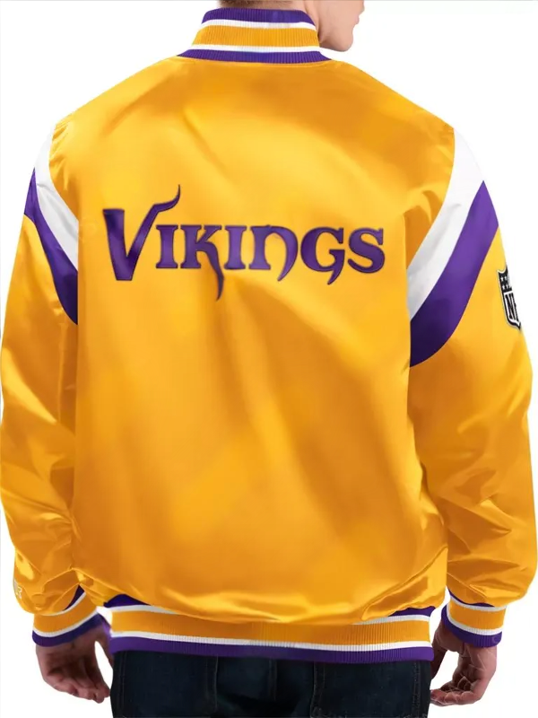 Lightweight satin jacket for Minnesota Vikings fans in USA