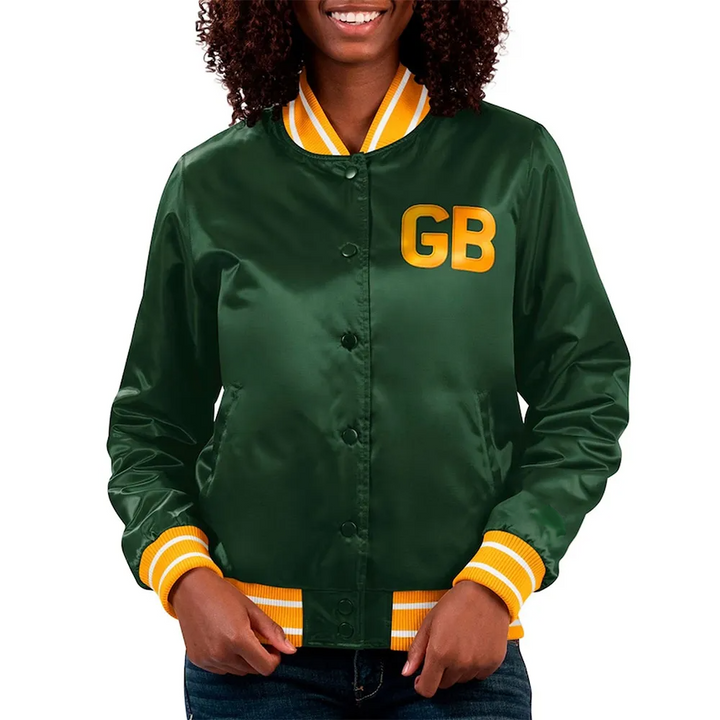 Green Bay Packers satin jacket for men and women in USA