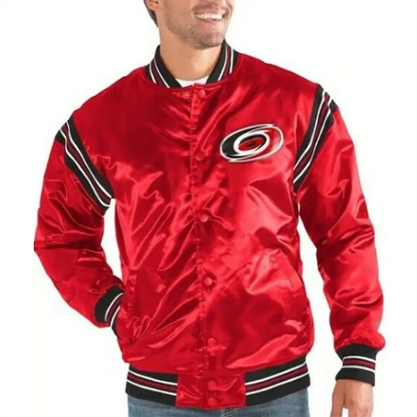 Shop NHL Carolina Hurricanes Satin Jacket Men and Women