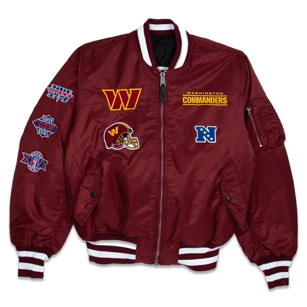 NFL Washington Commanders satin jacket for men and women in USA