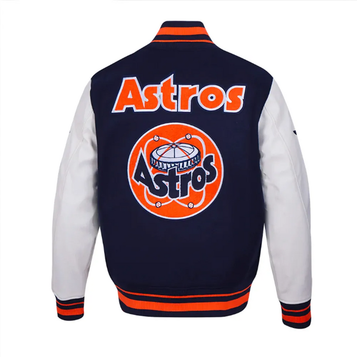 Back View Houston Astros Wool Jacket